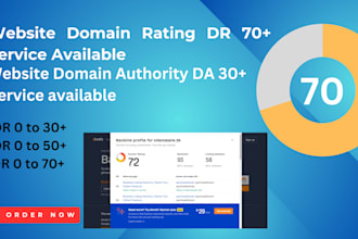increase domain rating ahref dr 70 of your website