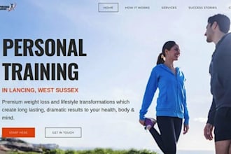 personal trainer fitness gym workout health and fitness yoga trainer website