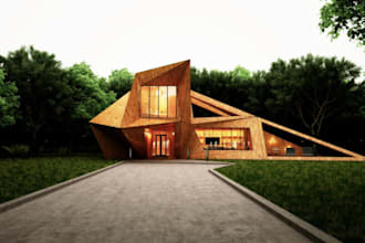 exterior terrace, renew villa facade,real estate,ue5,bungalows, outdoor car park