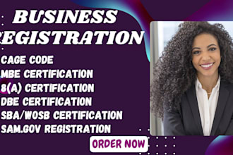 get you registered on sam gov certifications cage code mbe sba wosb dbe 8a