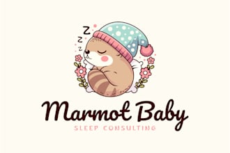 design unique marmot baby logo