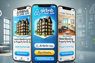 develop airbnb clone app, hotel apartment booking app, property rental app