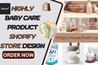 design hot baby care product shopify store baby food cosmetic safety items store