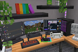 do minecraft bug fixing, map making, minecraft character design and pack