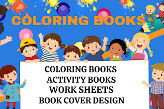 design coloring page activity book and custom worksheets for amazon kdp