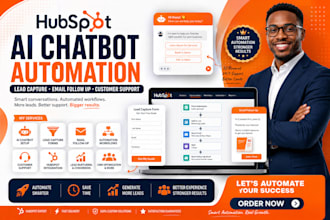 build hubspot ai chatbot automation lead capture form email follow up support