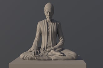 be expert 3d sculptor for human statues,toys,  miniatures and custom figures stl