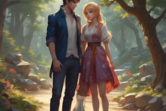 draw your couple character with anime style