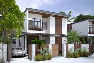 model home garden,outdoor spaces,car park,backyard,exterior design,terrace,revit
