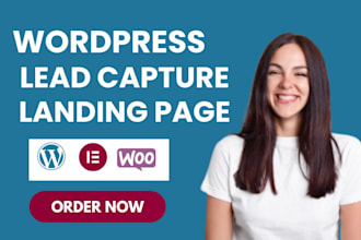 lead capturepage wordpress landing page one page website elementor landing page