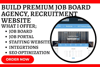 build job board agency, recruitment, job hiring and staffing consultancy website