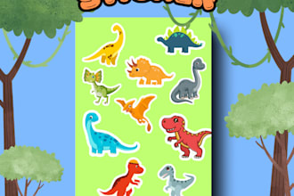 sell dinosaur stickers as decoration or toys