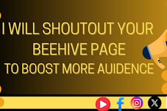 shoutout your beehiiv account , promote beehive page, promote newsletter