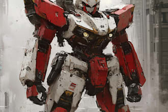 design mecha robot illustration robots and concept art