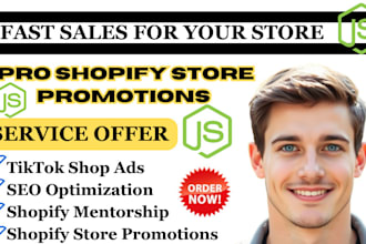 increase shopify sales, shopify mentor and shopify promotion for fb, ig sales
