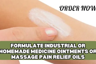 formulate industrial or homemade medicine ointments or massage pain relief oils