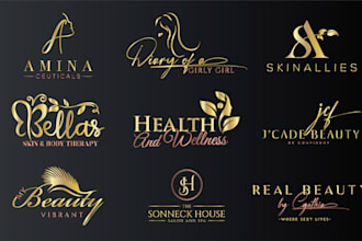 do spa beauty yoga natural health wellness cosmetic logo