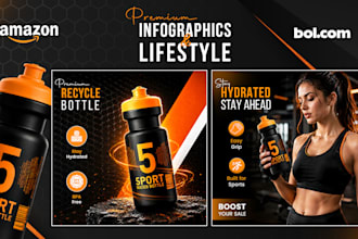 design professional amazon infographics, bol listing images