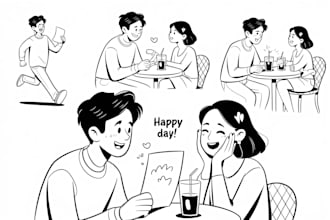 draw funny comic illustrat cartoon book design vector art doodle strip webcomic