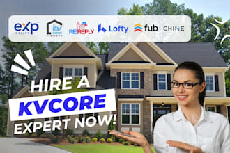 do kvcore real estate website follow up boss lofty CRM, chime kv core automation