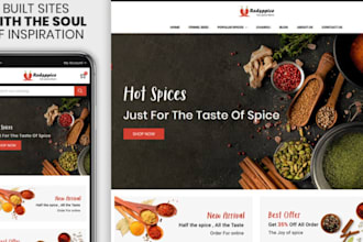 build hot spices website spice shopify store seasoning website food recipe store