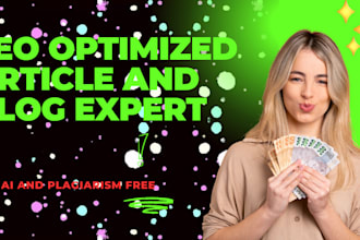 write SEO optimized and ai free articles and blog posts in english