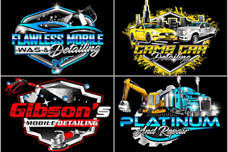 design auto detailing, automotive and car wash logo