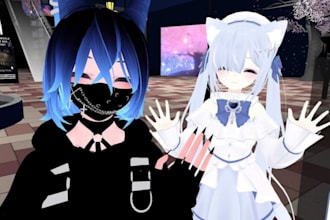create a custom vrchat avatar 3d vtuber furry avatar 3d model anime vrc avatar