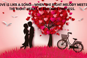 write and record tailor made romantic songs and make your love story sings