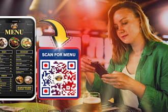 design menu qr code, restaurant qr code, digital menu qr code