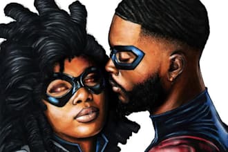 draw nsfw and sfw comic, erotic, graphic novel, manga art, comic book and page