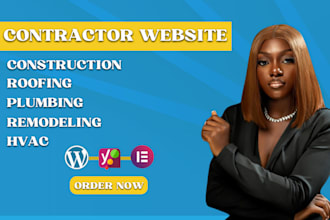 design contractor, construction, remodeling, plumbing, hvac, and roofing website