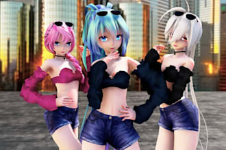 convert, fix and perfect your koikatsu model for mmd, vrchat, nsfw, lewd,