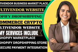 develop multi vendor ecommerce marketplace website or shopify dropshipping store