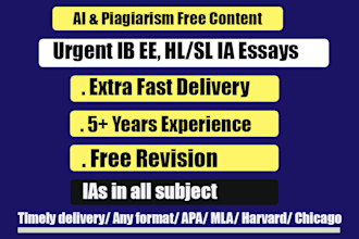 provide tutor help in essay writing, ib extended, hl and sl ias 4u