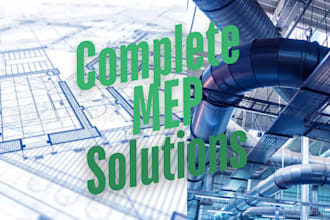 draw mep drawings, electrical, hvac and plumbing drawings floor plan for city