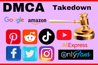 remove infringing content from youtube,google,facebook reddit tiktok under dmca