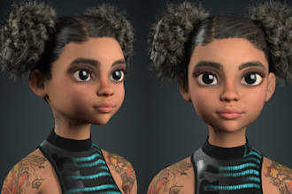 design 3d cartoon character model, 3d character animation video blender rigging