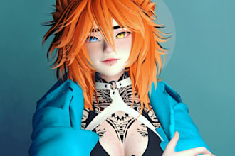 create custom vrchat avatar furry vrc 3d character model vr chat anime nsfw vrm