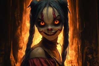 draw scary horror creature and fantasy character concept art
