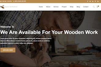 design carpenter website furniture repair website wooden handmade website
