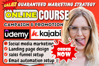 skyrocket your udemy course, online course promotion, udemy email campaign sales