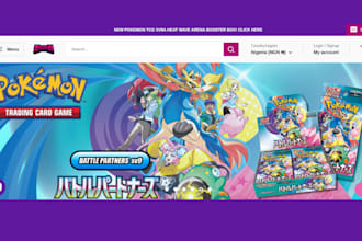 design trading card shopify store pokemon website trading card store card store