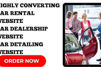 design car rental website car dealership website car detailing website