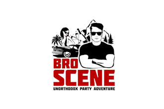 design masculine party travel agency logo