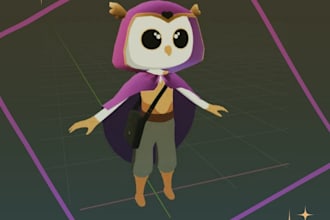 create stylized low poly 3d models and apply basic rigging