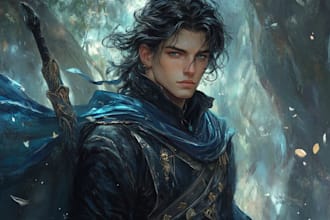 do a fantasy character dnd art and d and d character