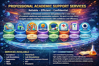 honorlocks, respondus, accuplacer, ged, herzing, ati teas, lab simulations