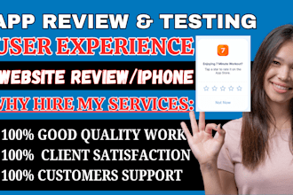 do app testing and website testing, QA iphone ipad, ios and android user testing