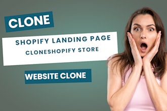 duplicate landing page design in replo, pagefly,  shopify or clone website